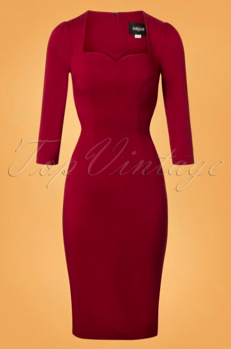 Collectif-Clothing-50s-Vanessa-Pencil-Dress-in-Burgundy