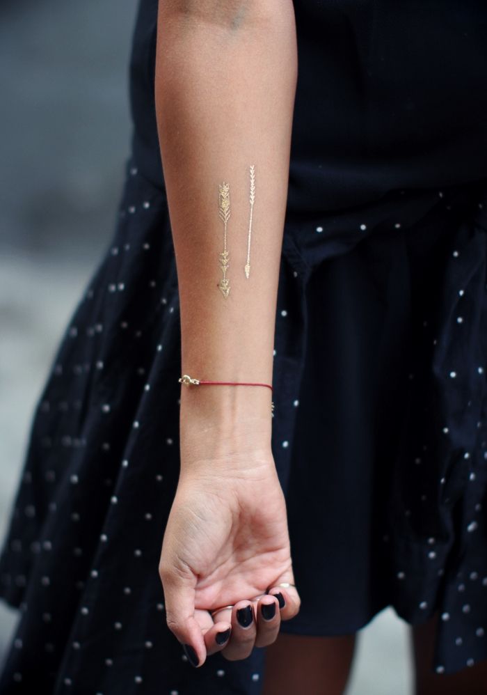 Schiereiland Detector Productief Fashion trends: gouden en zilveren metallic tattoo's | Glamourista - kapsels