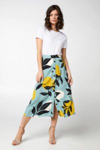 steps-rok-met-bladprint-lichtblauw-lichtblauw-8718303561600 steps-rok-met-bladprint-lichtblauw-lichtblauw-8718303561600