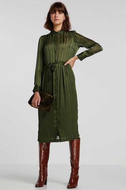 another-label-semi-transparante-blousejurk-met-glitters-groen another-label-semi-transparante-blousejurk-met-glitters-groen