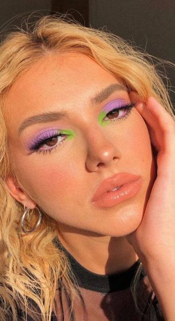 groen-paarse-ooglook-make-up