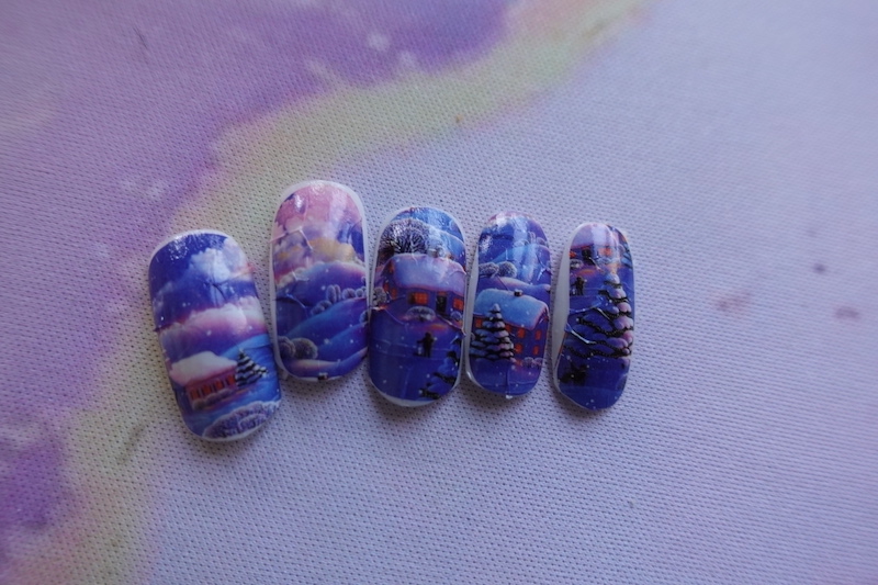 kerst-landschap-nail-art